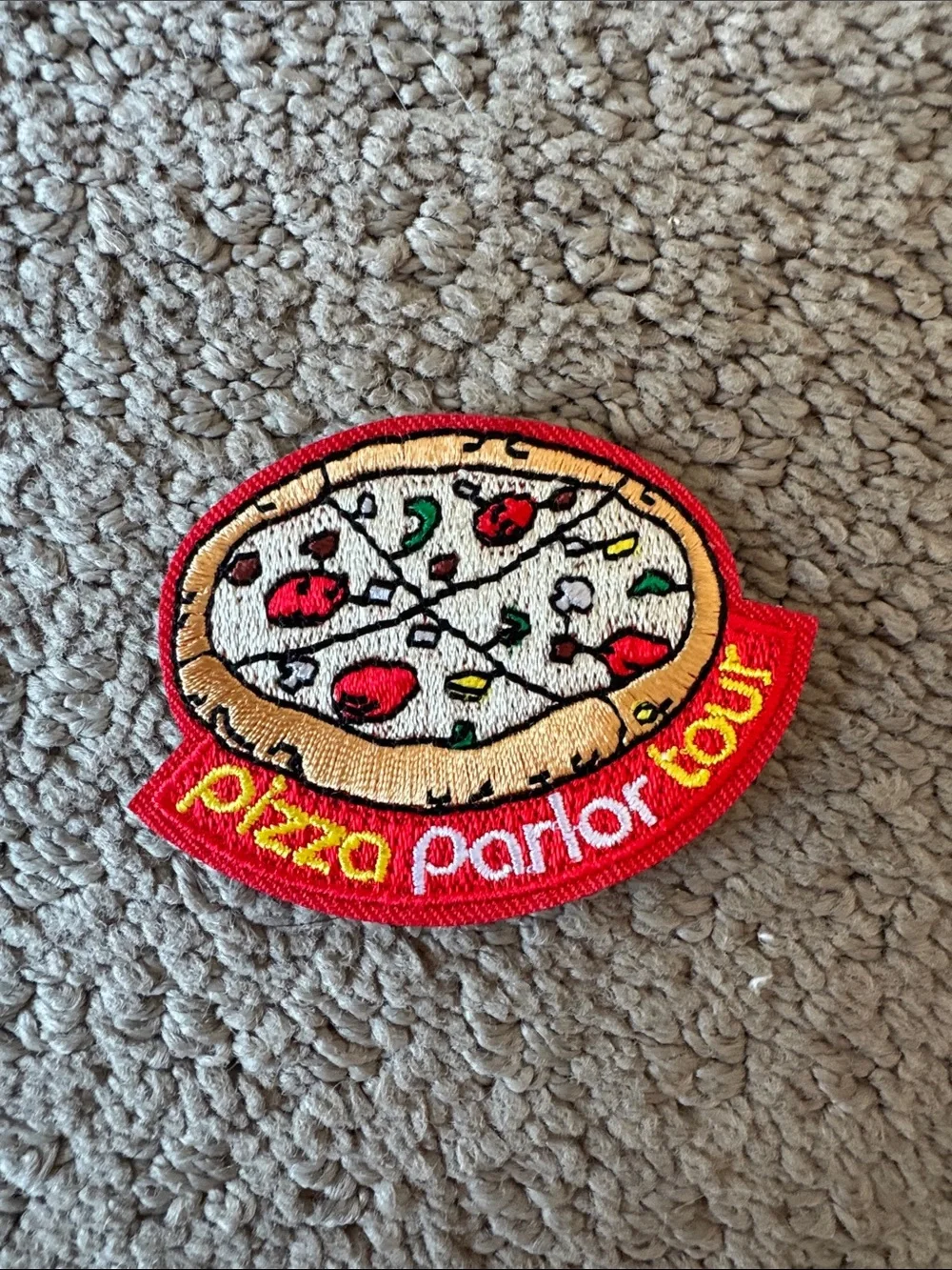 Pizza Parlor Tour Red Kids Iron-On Patch